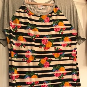 LuLaRoe Floral Stripe Julia
